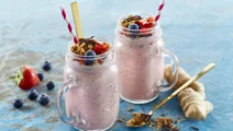 Aardbei-banaan smoothie