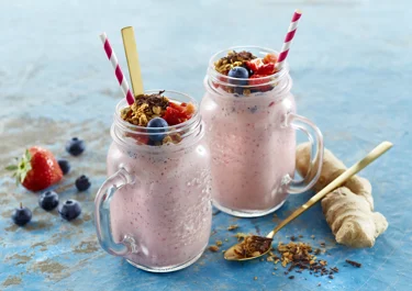 Aardbei-banaan smoothie