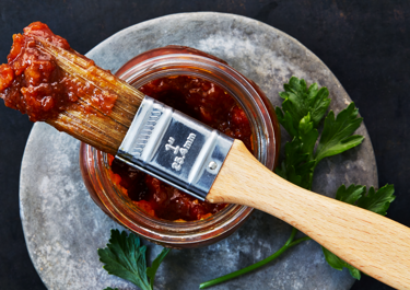 Glaze med abrikos og chili