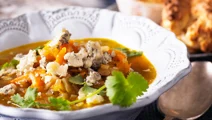 Grön linssoppa med ädelost