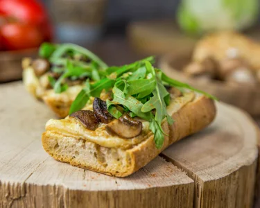 Grilled Cheese Sandwich mit Champignons