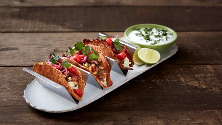 Three Bean & Cheese Tacos