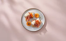 Sandwich with brie, serrano, and apricot