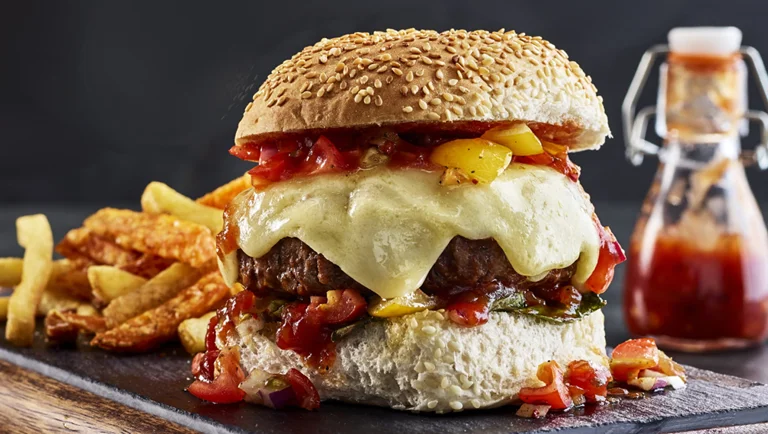 Burger végétarien gourmet au Monterey Jack et galette de quinoa