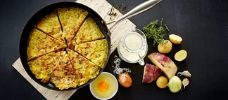 Spanish-Inspired Kohlrabi Tortilla With Potatoes