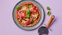 Tortillapizza med aubergine