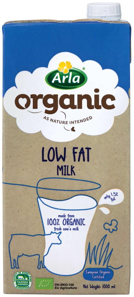 Arla Organic UHT Milk Low Fat 1,5%