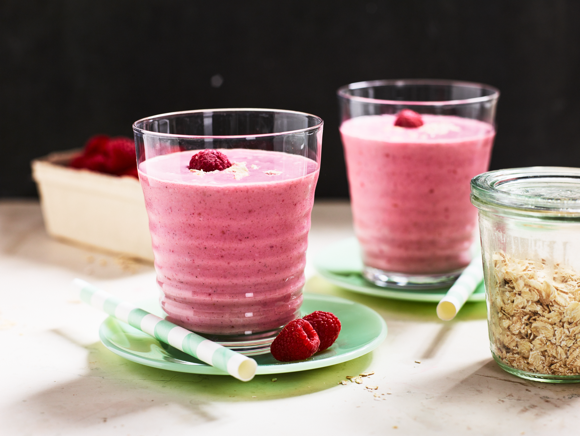 Hüttenkäse-Smoothie mit Himbeeren Rezept | Arla - Rezept