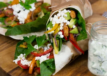 Kycklingwraps med cottage cheese