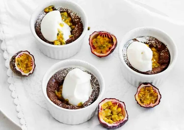 Kladdkaka i portionsformar