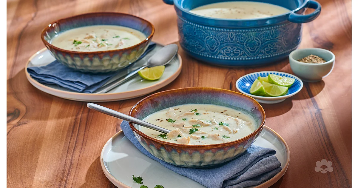 شوربة الدجاج بالكريمة