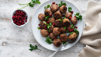 Julköttbullar med senap och kryddpeppar