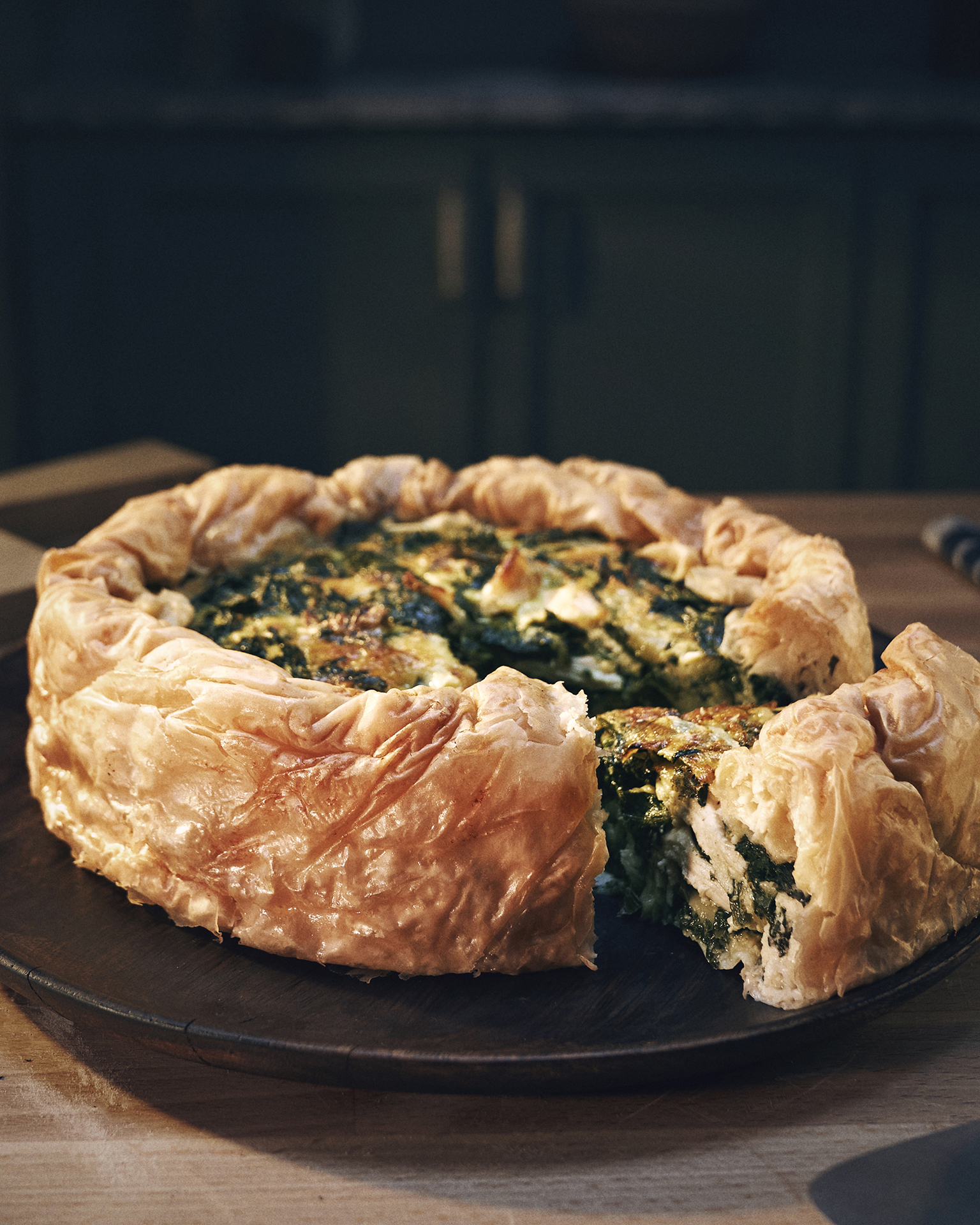 Pastel filo de pollo