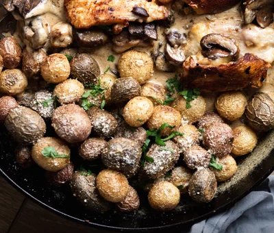 Mushroom and Smoked Gouda Stuffed Chicken