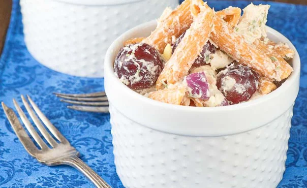 Blue Cheese chicken pasta salad