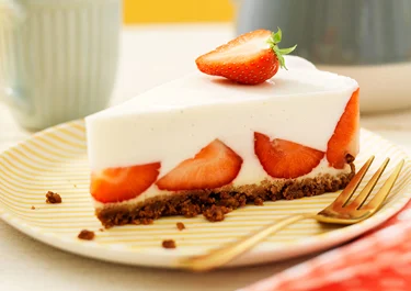 Lactosevrije vanille yoghurt taart