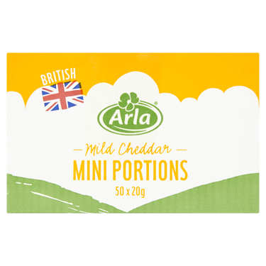 Arla Mild Cheddar Cheese Mini Portions 50 x 20g