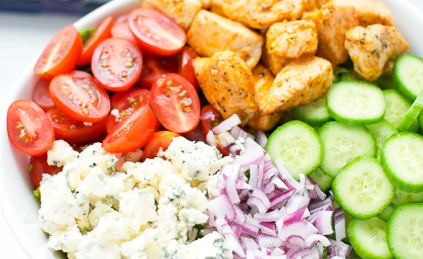 Buffalo chicken and Blue Cheese salad