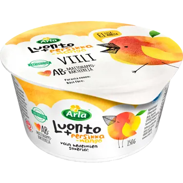 Arla Luonto+ persikka-mango AB-viili 150g laktoositon