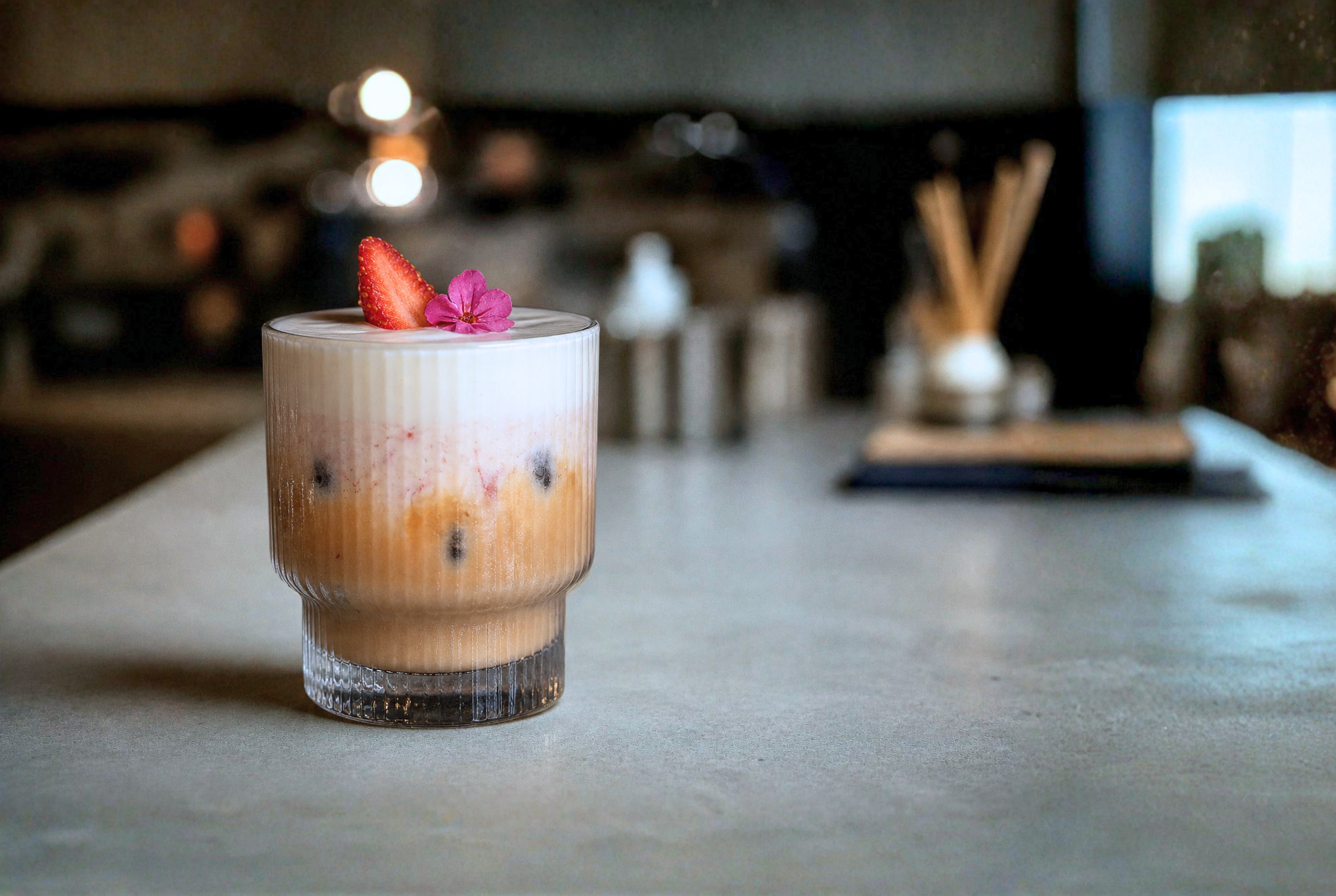 Pink velvet cappuccino