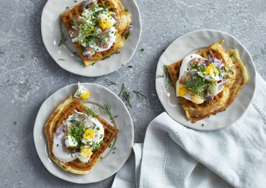 Potatisvåffla med gubbröra