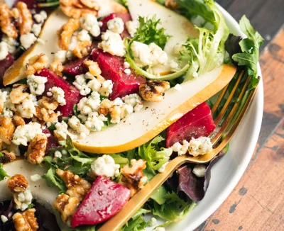 best dressing for beet and blue cheese salad Beet Salad with Blue Cheese and Walnuts