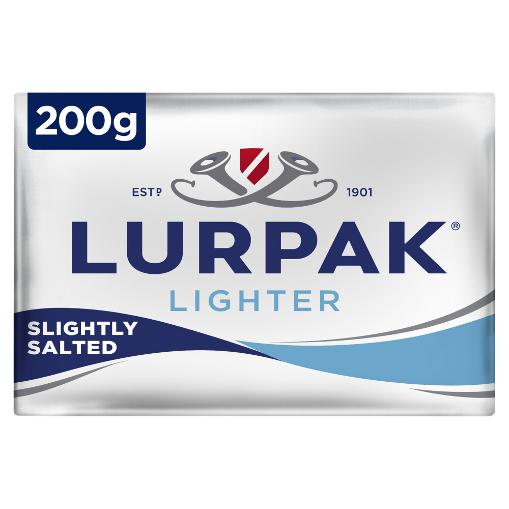 Lurpak Lighter Slightly Salted Butter Block 200g