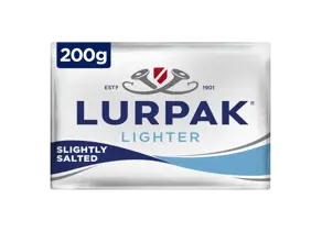 Lurpak Lighter Slightly Salted Butter Block 200g