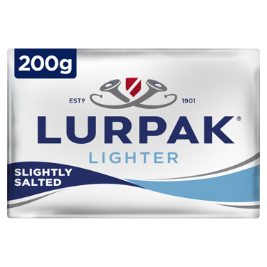 Lurpak Lighter Slightly Salted Butter Block 200g