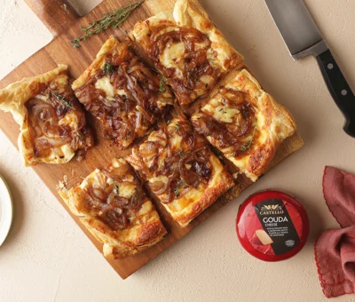 Caramelized Onion and Gouda Tart