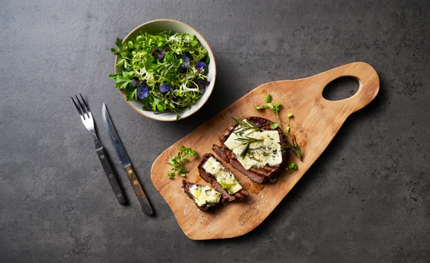 Steak with Burger Blue