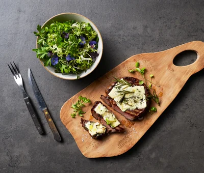 Steak with Blue Cheese