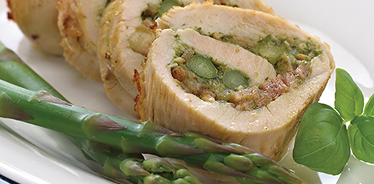 Poitrines de poulet farcies aux asperges avec Bocconcini Tre Stelle®