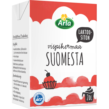 Arla vispikerma Suomi laktoositon 2dl (UHT)