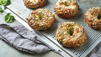 Gröna bagels