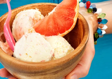 Pink grape ice cream