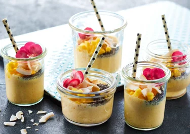 Mango smoothie met skyr en sinaasappel