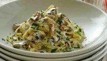 Skinkpasta med svamp