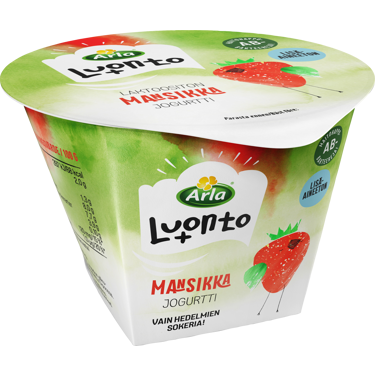 Arla Luonto+ AB mansikkajogurtti 175g laktoositon