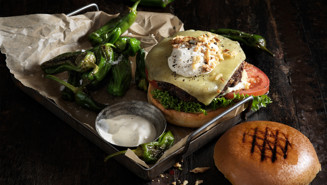 Vegoburgare med svamp och ost