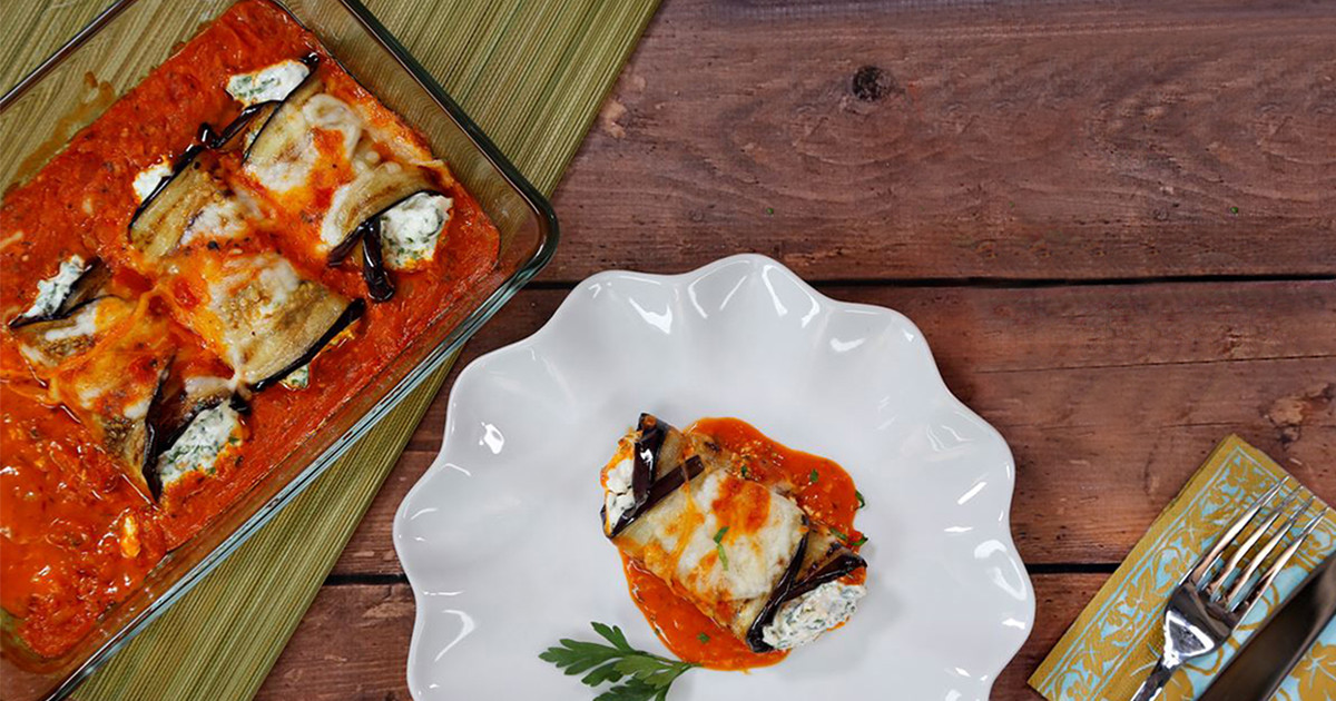Aubergine Rollatini in Tomato Sauce Recipe Arla UK