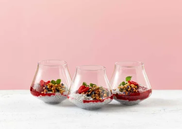 Frambozen chia pudding