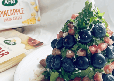 Árbol de Navidad con Arla Queso de untar Piña