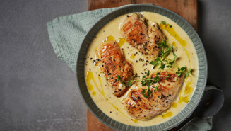 Timjankyckling med fransk senap