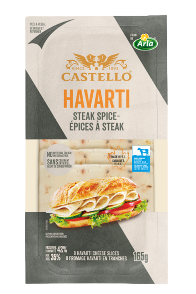 Fromage havarti aux épices pour bifteck Castello® en tranches