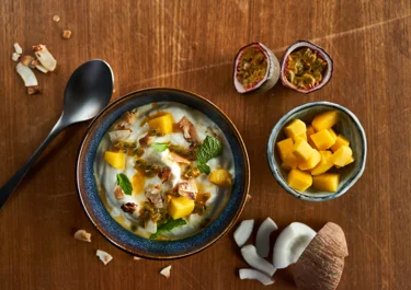 Coconut Skyr With Fruit & Roasted Coconut
