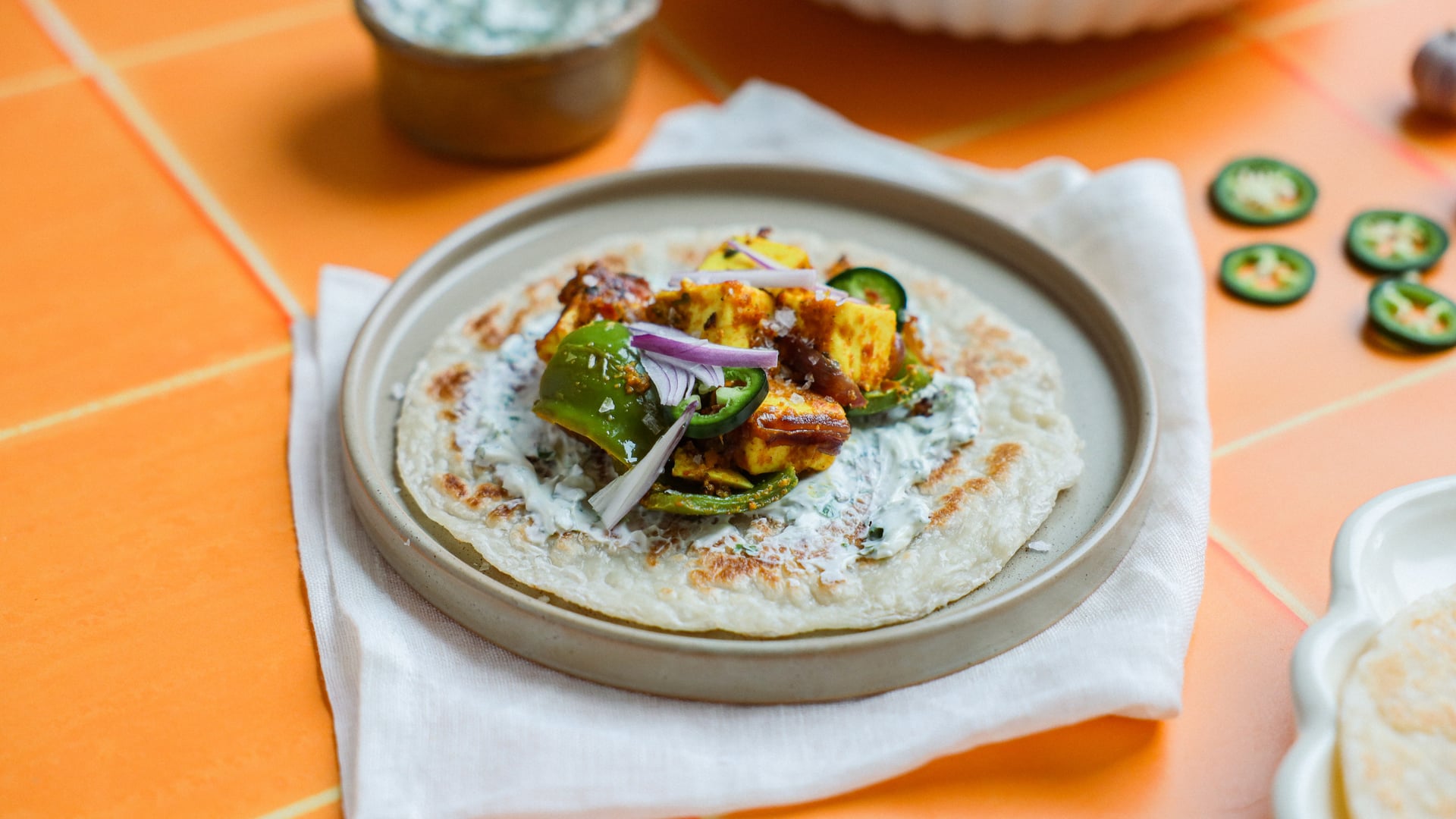 Paneer kathi roll
