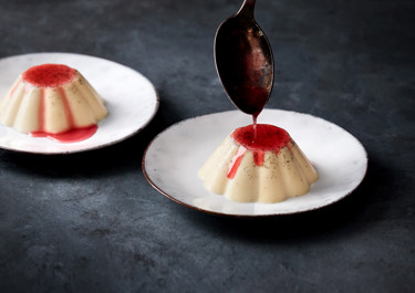 Panna cotta med ferskensirup