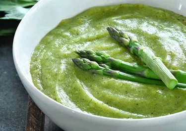 Crema de espárragos saludable