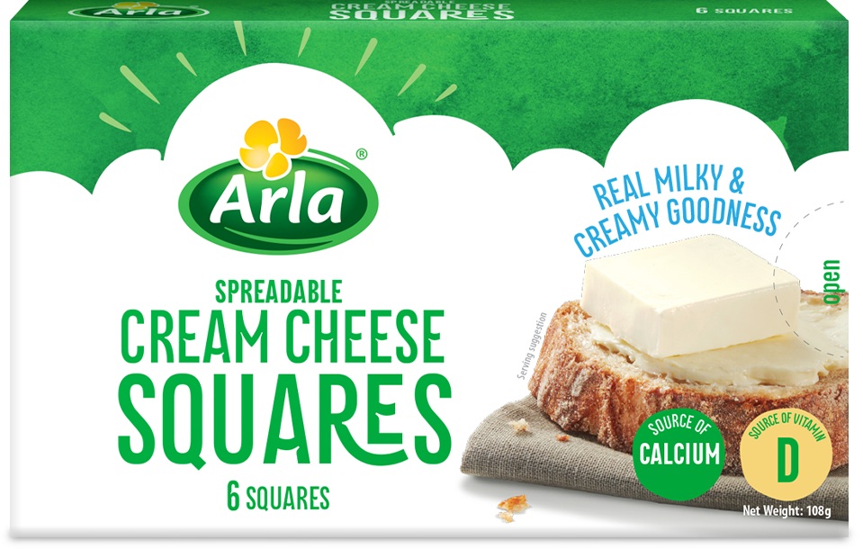 Arla® Natural Cream Cheese Squares 108g